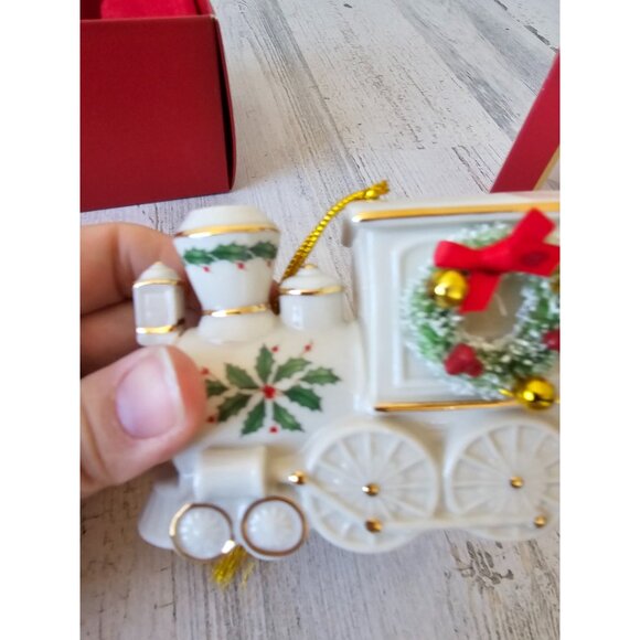 Lenox holiday accent train ornament porcelain 893703 Xmas tree new - Picture 2 of 9